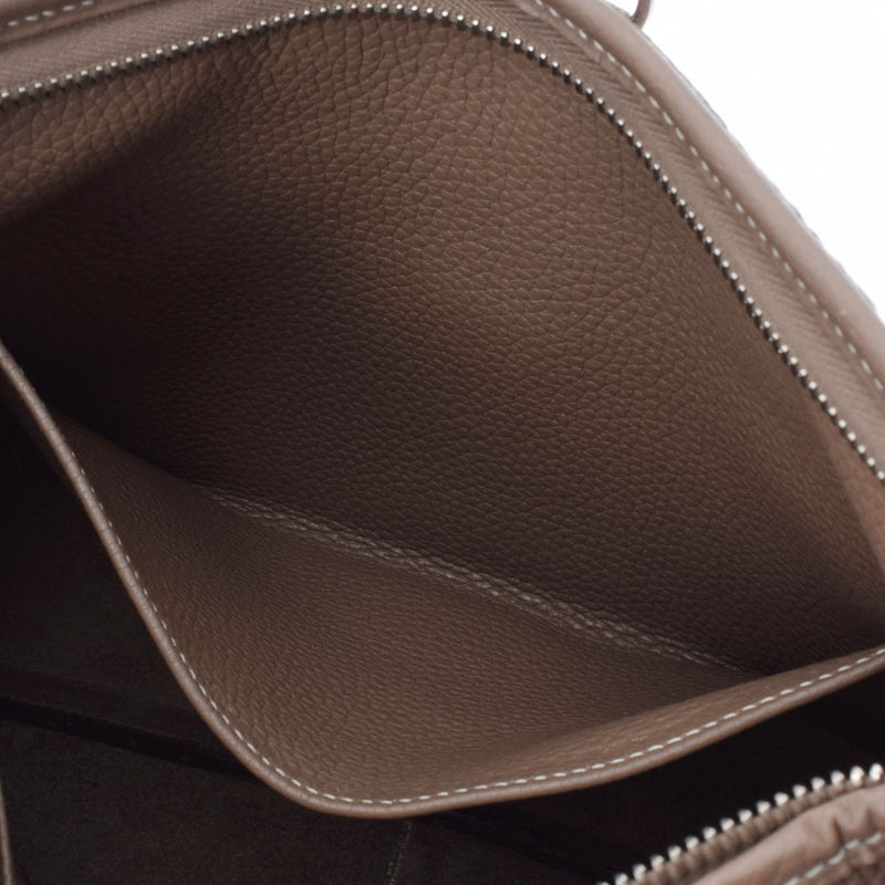 HERMES エルメス トリム 35 エトゥープ シルバー金具 □J刻印(2006年頃) レディース トリヨンクレマンス ワンショルダーバッグ Aランク 中古 銀蔵