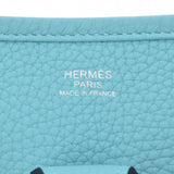 HERMES Hermes Evrin 3 PM Blue Ator Silver metal T -engraving (around 2015) Unisex Toryon Lemance Shoulder Bag A Rank used Ginzo