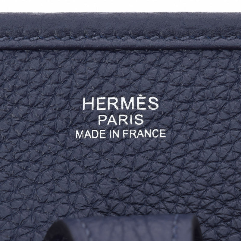 HERMES Hermes Evrin 3 PM Blue Nui / Maxic Drees Silver Bracket U Engraved (Around 2022) Unisex Toryon Remance Shoulder Bag Unused Ginzo
