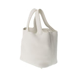 HERMES エルメス ピコタンロック PM 白 パラジウム金具 X刻印(2016年頃) レディース トリヨンクレマンス  ハンドバッグ Aランク 中古 銀蔵