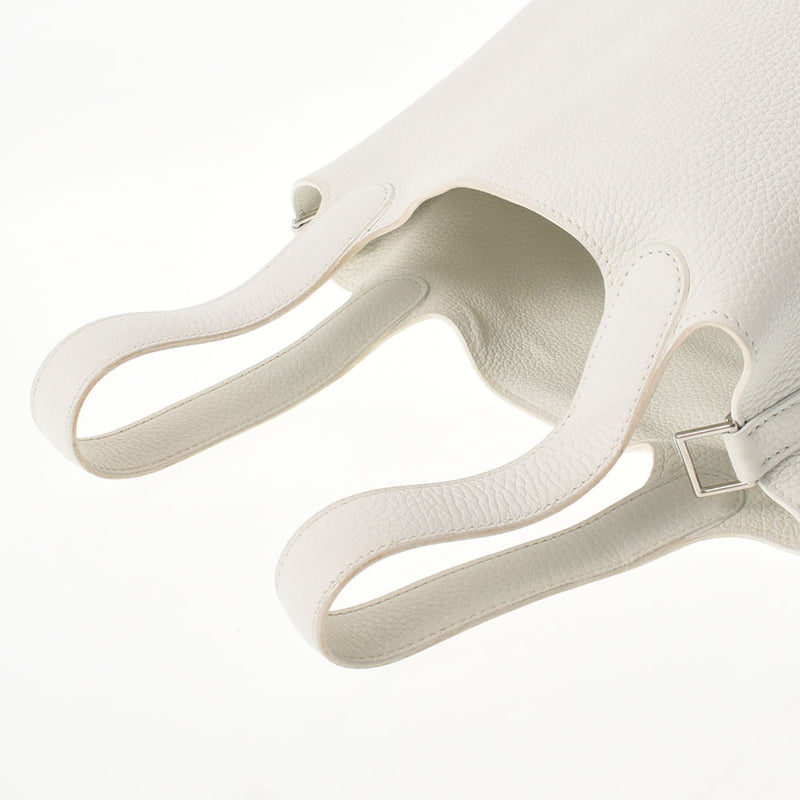 HERMES エルメス ピコタンロック PM 白 パラジウム金具 X刻印(2016年頃) レディース トリヨンクレマンス  ハンドバッグ Aランク 中古 銀蔵