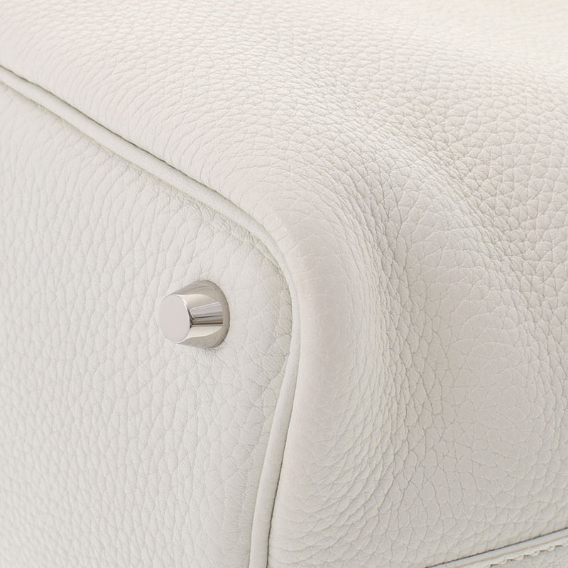 HERMES エルメス ピコタンロック PM 白 パラジウム金具 X刻印(2016年頃) レディース トリヨンクレマンス  ハンドバッグ Aランク 中古 銀蔵