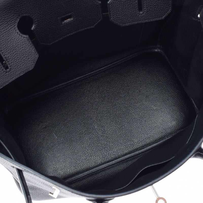 HERMES エルメス バーキン 35 黒 パラジウム金具 □L刻印(2008年頃) ユニセックス ヴァッシュリエージュ ハンドバッグ ABランク 中古 銀蔵