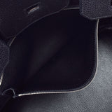 HERMES エルメス バーキン 35 黒 パラジウム金具 □L刻印(2008年頃) ユニセックス ヴァッシュリエージュ ハンドバッグ ABランク 中古 銀蔵