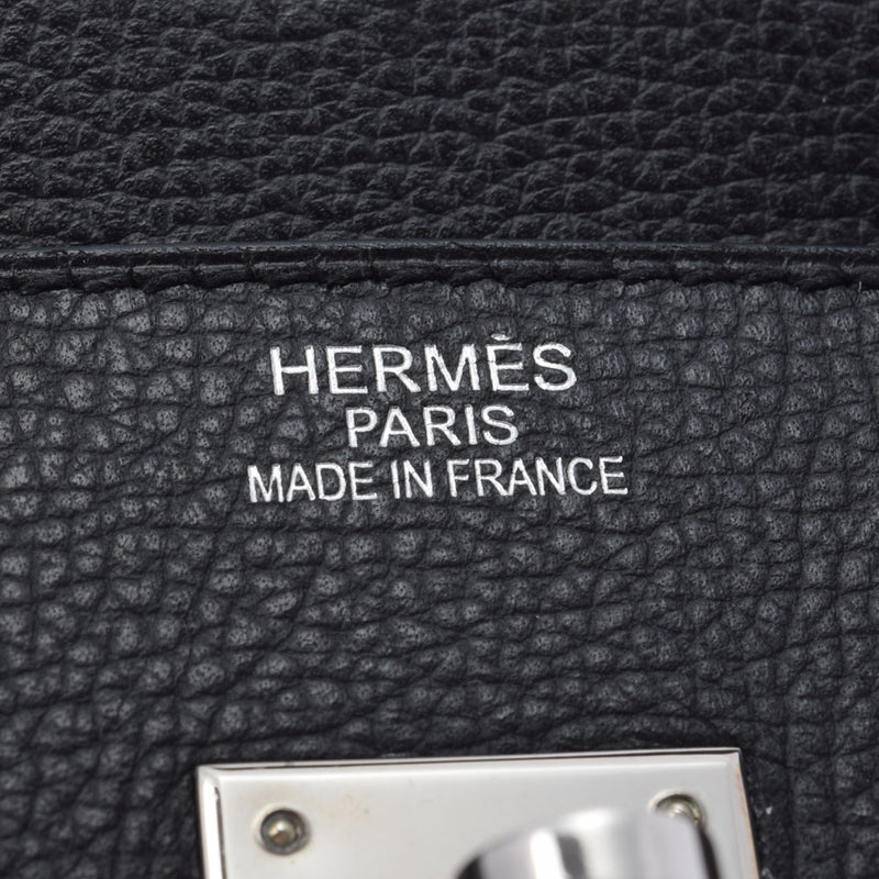 HERMES Hermes Birkin 35 Black Paladium Bracket □ L engraved (around 2008) Unisex Vash Reege Handbag AB Rank Used Ginzo