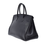 HERMES エルメス バーキン 35 黒 パラジウム金具 □L刻印(2008年頃) ユニセックス ヴァッシュリエージュ ハンドバッグ ABランク 中古 銀蔵