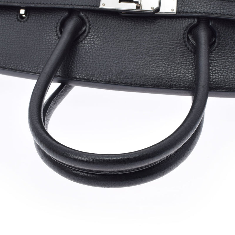 HERMES エルメス バーキン 35 黒 パラジウム金具 □L刻印(2008年頃) ユニセックス ヴァッシュリエージュ ハンドバッグ ABランク 中古 銀蔵