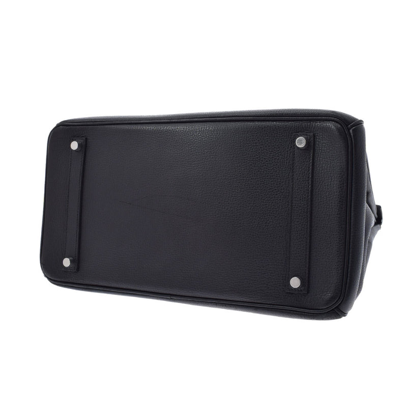 HERMES エルメス バーキン 35 黒 パラジウム金具 □L刻印(2008年頃) ユニセックス ヴァッシュリエージュ ハンドバッグ ABランク 中古 銀蔵