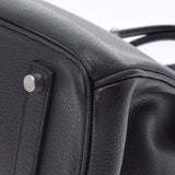 HERMES エルメス バーキン 35 黒 パラジウム金具 □L刻印(2008年頃) ユニセックス ヴァッシュリエージュ ハンドバッグ ABランク 中古 銀蔵