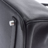 HERMES エルメス バーキン 35 黒 パラジウム金具 □L刻印(2008年頃) ユニセックス ヴァッシュリエージュ ハンドバッグ ABランク 中古 銀蔵