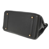 HERMES エルメス バーキン 35 黒 ゴールド金具 □F刻印(2002年頃) ユニセックス トゴ ハンドバッグ Aランク 中古 銀蔵