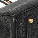 HERMES エルメス バーキン 35 黒 ゴールド金具 □F刻印(2002年頃) ユニセックス トゴ ハンドバッグ Aランク 中古 銀蔵