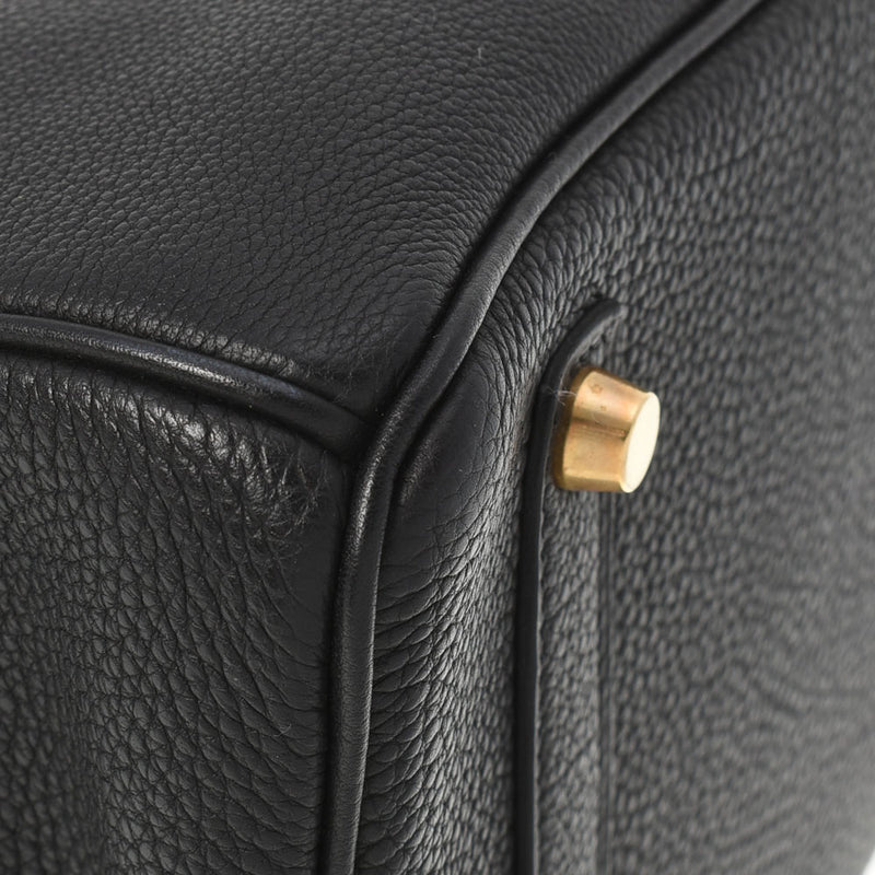 HERMES エルメス バーキン 35 黒 ゴールド金具 □F刻印(2002年頃) ユニセックス トゴ ハンドバッグ Aランク 中古 銀蔵