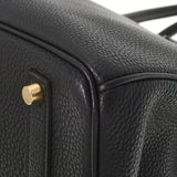 HERMES エルメス バーキン 35 黒 ゴールド金具 □F刻印(2002年頃) ユニセックス トゴ ハンドバッグ Aランク 中古 銀蔵