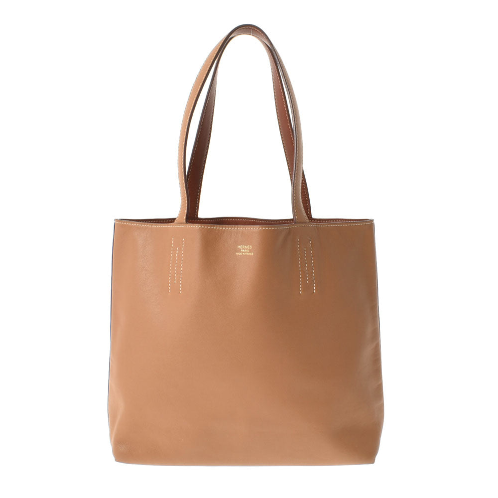 HERMES エルメス ドゥブルセンス36 リバーシブル ベージュ/茶 □JO刻印 