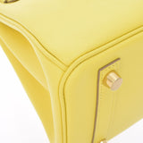 HERMES Hermes Birkin 25 Lime Gold Bracket D (around 2019) Ladies Voice Wift Handbag Unused Ginzo
