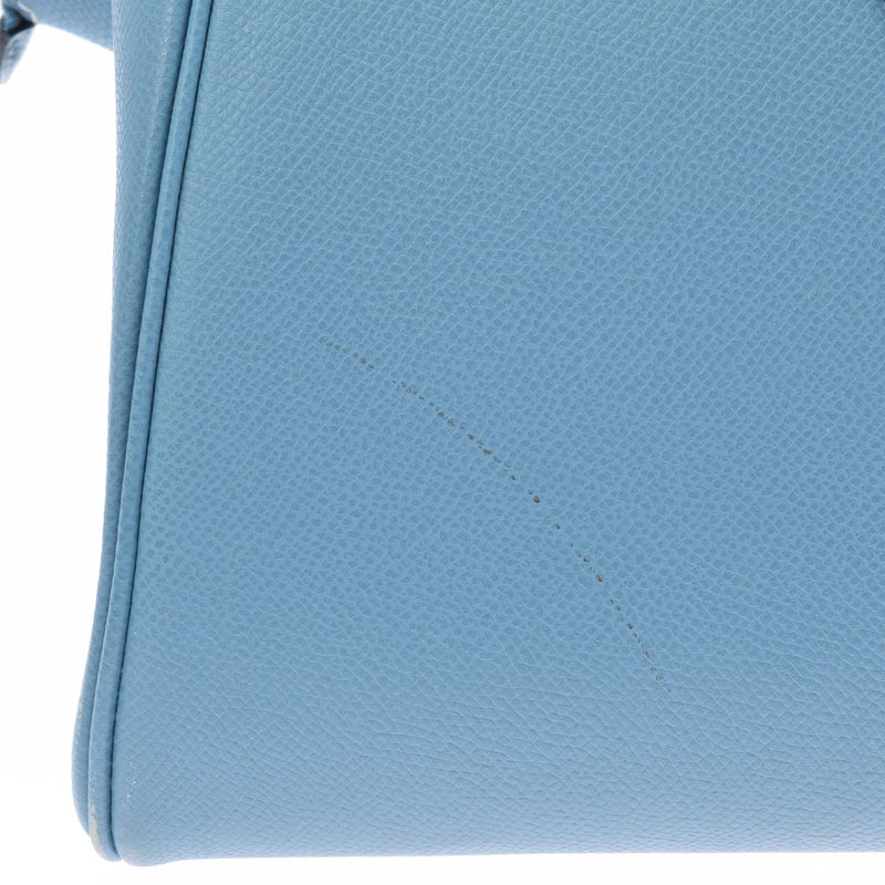 HERMES エルメス パリボンベイ40 ブルージーン シルバー金具 □J刻印(2006年頃) レディース ヴォーエプソン ハンドバッグ Bランク 中古 銀蔵