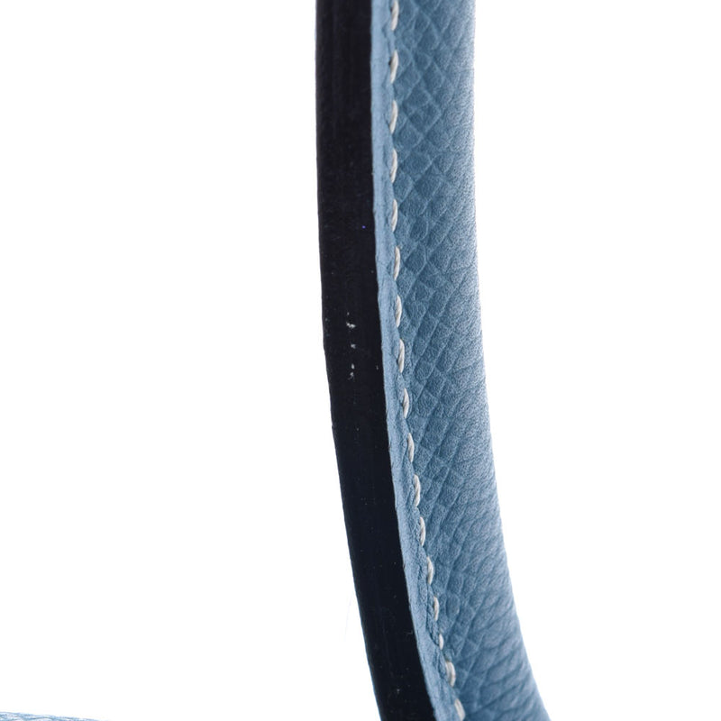 HERMES エルメス パリボンベイ40 ブルージーン シルバー金具 □J刻印(2006年頃) レディース ヴォーエプソン ハンドバッグ Bランク 中古 銀蔵