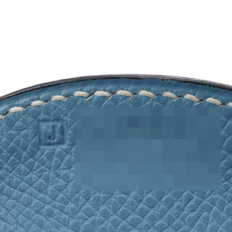 HERMES エルメス パリボンベイ40 ブルージーン シルバー金具 □J刻印(2006年頃) レディース ヴォーエプソン ハンドバッグ Bランク 中古 銀蔵