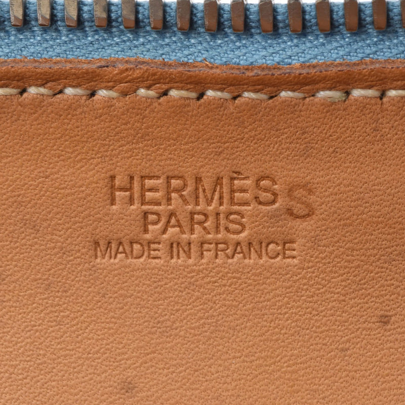 HERMES エルメス パリボンベイ40 ブルージーン シルバー金具 □J刻印(2006年頃) レディース ヴォーエプソン ハンドバッグ Bランク 中古 銀蔵