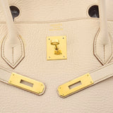 HERMES エルメス バーキン 40 ベージュ ゴールド金具 □E刻印(2001年頃) ユニセックス トリヨンクレマンス ハンドバッグ ABランク 中古 銀蔵