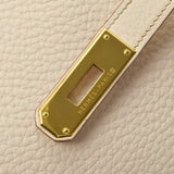 HERMES エルメス バーキン 40 ベージュ ゴールド金具 □E刻印(2001年頃) ユニセックス トリヨンクレマンス ハンドバッグ ABランク 中古 銀蔵