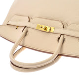 HERMES エルメス バーキン 40 ベージュ ゴールド金具 □E刻印(2001年頃) ユニセックス トリヨンクレマンス ハンドバッグ ABランク 中古 銀蔵