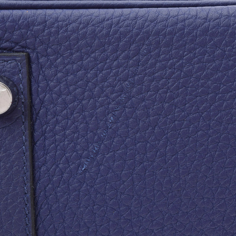 HERMES エルメス バーキン 30  ブルーアンクル パラジウム金具 C刻印(2018年頃) レディース トゴ ハンドバッグ Aランク 中古 銀蔵