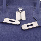 HERMES エルメス バーキン 30  ブルーアンクル パラジウム金具 C刻印(2018年頃) レディース トゴ ハンドバッグ Aランク 中古 銀蔵