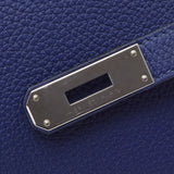 HERMES エルメス バーキン 30  ブルーアンクル パラジウム金具 C刻印(2018年頃) レディース トゴ ハンドバッグ Aランク 中古 銀蔵