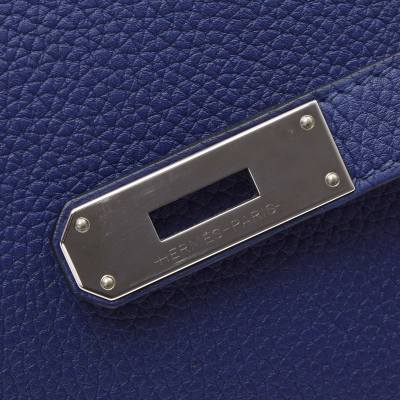 HERMES エルメス バーキン 30  ブルーアンクル パラジウム金具 C刻印(2018年頃) レディース トゴ ハンドバッグ Aランク 中古 銀蔵