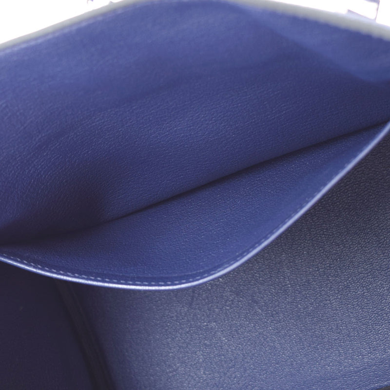 HERMES エルメス バーキン 30  ブルーアンクル パラジウム金具 C刻印(2018年頃) レディース トゴ ハンドバッグ Aランク 中古 銀蔵