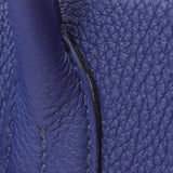 HERMES エルメス バーキン 30  ブルーアンクル パラジウム金具 C刻印(2018年頃) レディース トゴ ハンドバッグ Aランク 中古 銀蔵