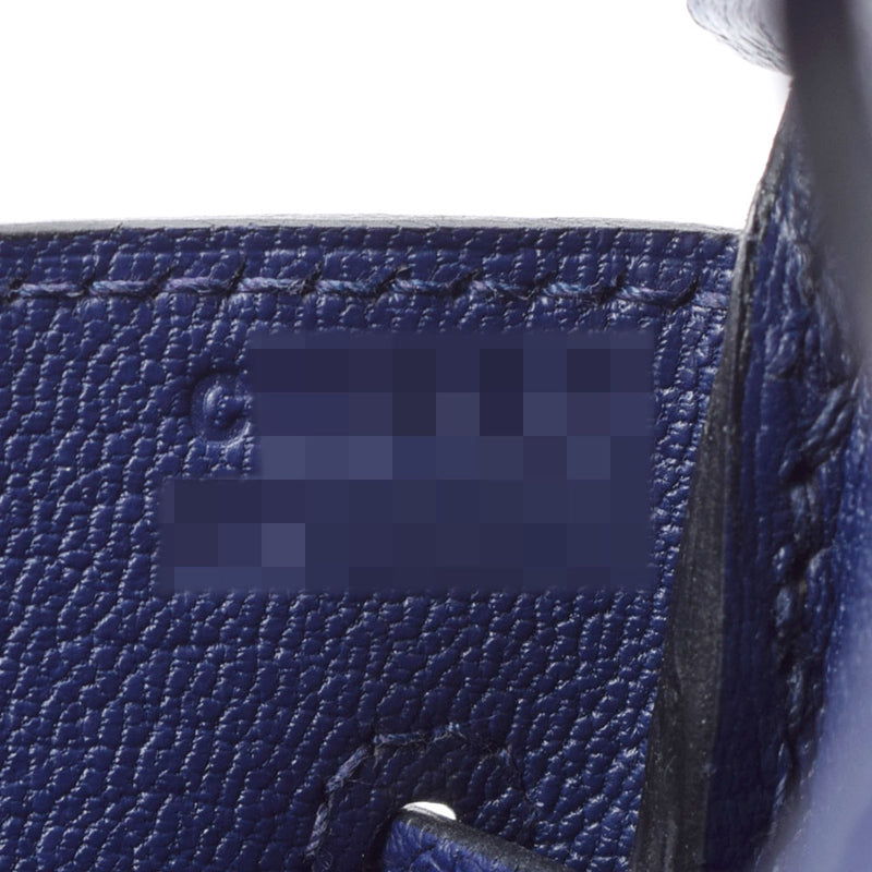HERMES エルメス バーキン 30  ブルーアンクル パラジウム金具 C刻印(2018年頃) レディース トゴ ハンドバッグ Aランク 中古 銀蔵