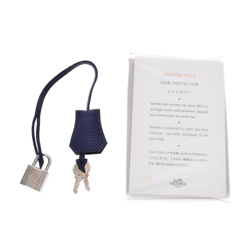 HERMES エルメス バーキン 30  ブルーアンクル パラジウム金具 C刻印(2018年頃) レディース トゴ ハンドバッグ Aランク 中古 銀蔵