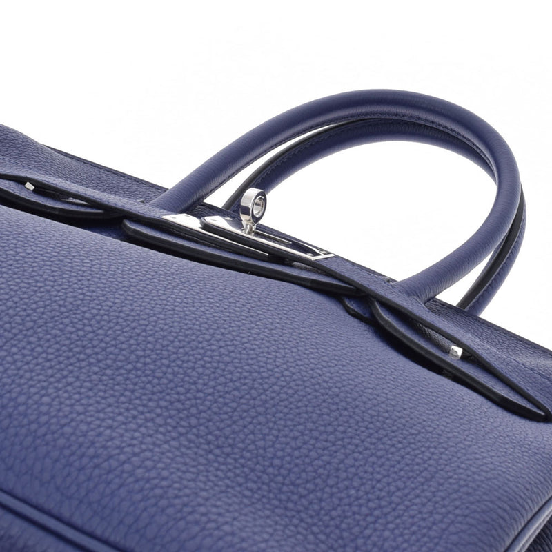 HERMES エルメス バーキン 30  ブルーアンクル パラジウム金具 C刻印(2018年頃) レディース トゴ ハンドバッグ Aランク 中古 銀蔵