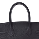 HERMES Hermes Birkin 30 Black Rose Gold Bracket C engraved (around 2018) Ladies Toryon Lemance Handbag Unused Ginzo