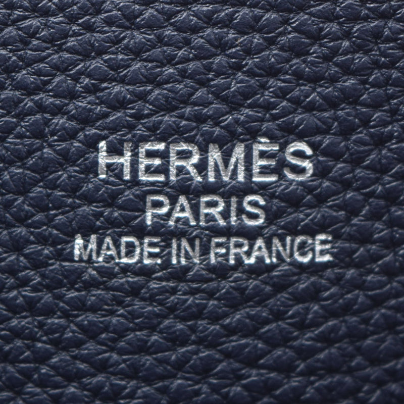 HERMES Hermes Bored 45 Blue Nuy Paladium Bracket Y engraved (around 2020) Unisex Togo Handbag A Rank used Ginzo