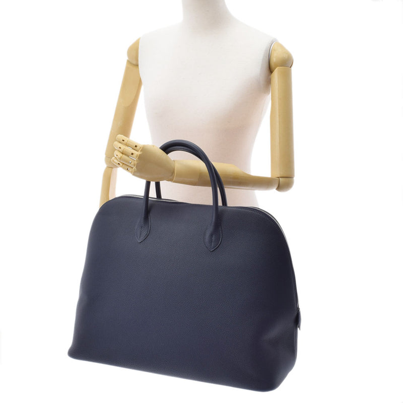 HERMES エルメス ボリード 45 ブルーニュイ パラジウム金具 Y刻印(2020年頃) ユニセックス トゴ ハンドバッグ Aランク 中古 銀蔵