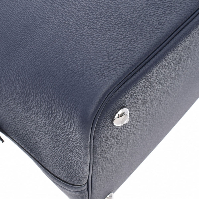 HERMES エルメス ボリード 45 ブルーニュイ パラジウム金具 Y刻印(2020年頃) ユニセックス トゴ ハンドバッグ Aランク 中古 銀蔵