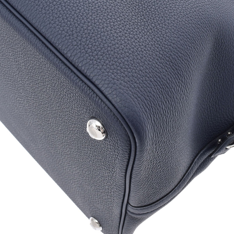 HERMES エルメス ボリード 45 ブルーニュイ パラジウム金具 Y刻印(2020年頃) ユニセックス トゴ ハンドバッグ Aランク 中古 銀蔵