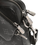 路易威顿路易·维顿（Louis Vuitton）路易威顿（Louis Vuitton）会标日食三人信使黑色/灰色M69443男士会标帆布肩袋