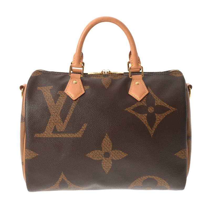 路易威顿路易·维顿（Louis Vuitton）路易威登（Louis Vuitton）会标巨头速度带riere 30棕色M44602女士会标帆布手提包，等级二手Ginzo