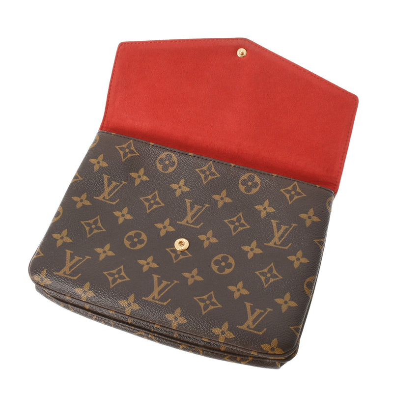 路易威顿路易·维顿（Louis Vuitton）的路易威登（Louis Vuitton）会标两次三个三块M50184女士会标帆布/皮革肩袋A等级二手Ginzo