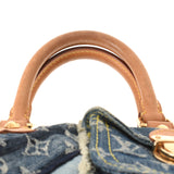 LOUIS VUITTON Louis Vuitton Monogram Patchwork Denim Speedy 30 Blue M95380 Unisex Denim Handbag B Rank used Ginzo