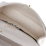 CHANEL Chanel Matrasse W Flap Chain White Gold Bracket Ladies Ram Skin Shoulder Bag B Rank used Ginzo