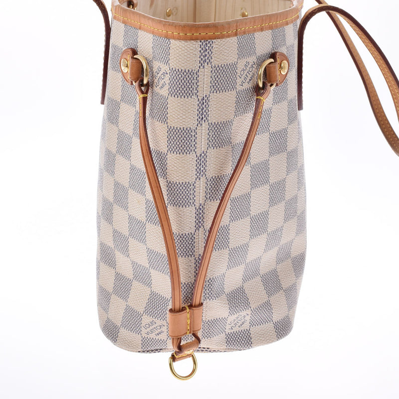 LOUIS VUITTON Louis Vuitton Damier Azur Never Frle PM White N51110 Unisex Damier Zuru Canvas Handbag B Rank used Ginzo