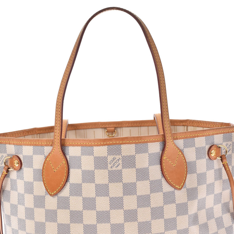 LOUIS VUITTON Louis Vuitton Damier Azur Never Frle PM White N51110 Unisex Damier Zuru Canvas Handbag B Rank used Ginzo