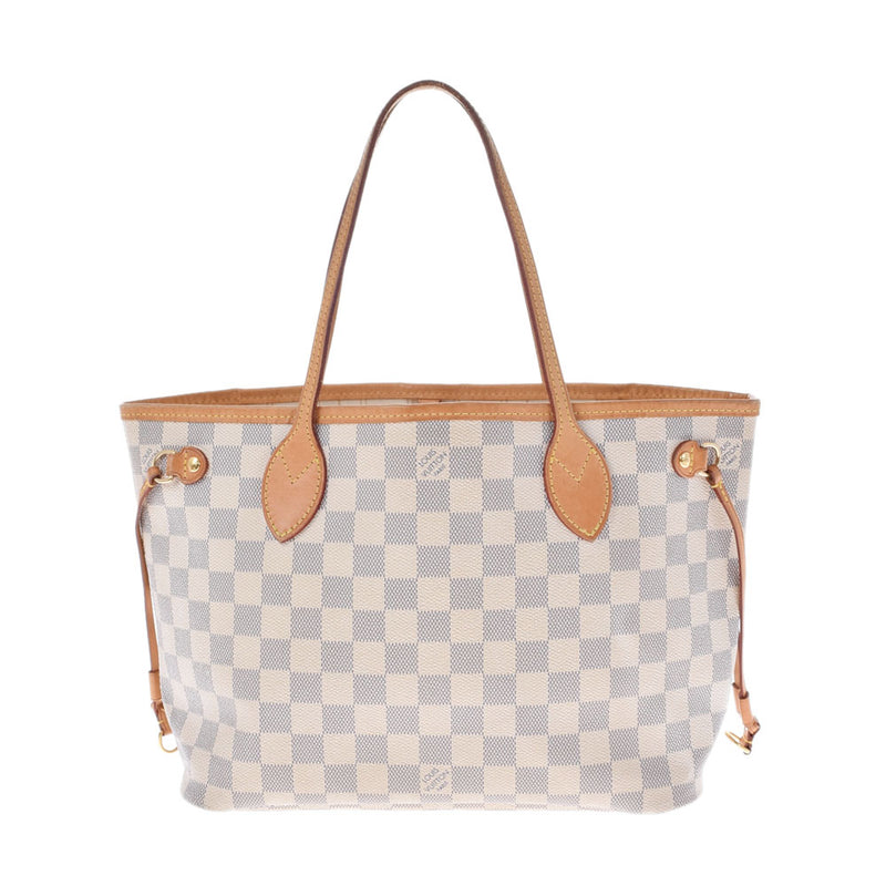 LOUIS VUITTON Louis Vuitton Damier Azur Never Frle PM White N51110 Unisex Damier Zuru Canvas Handbag B Rank used Ginzo