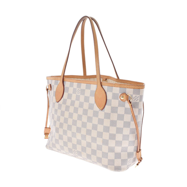 LOUIS VUITTON Louis Vuitton Damier Azur Never Frle PM White N51110 Unisex Damier Zuru Canvas Handbag B Rank used Ginzo